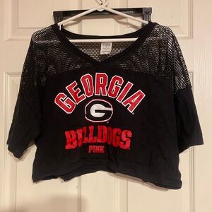 Pink Victoria’s Secret crop top